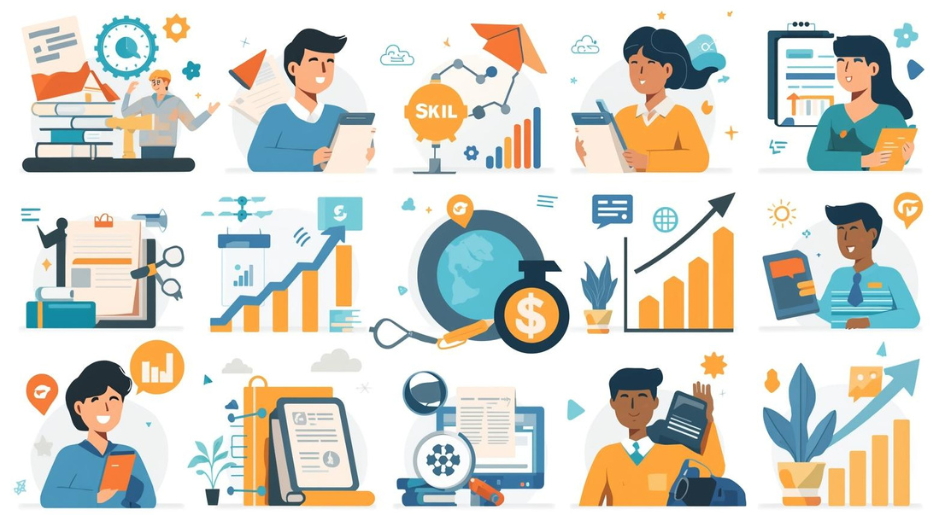 資格取得に向けて勉強する電気工事士